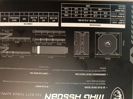 منبع تغذیه کامپیوتر ام اس آی مدل MAG A550BN