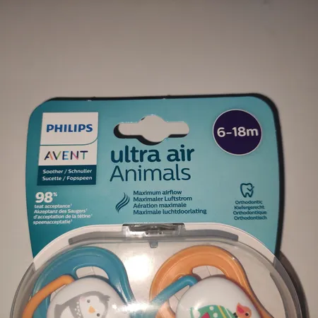 پستانک ارتودنسی اونت طرح لاکپشت و پنگوئن مدل scf 080/07 بسته 2 عددی