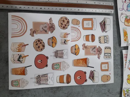 برچسب مشایخ مدل اسکرپ بوک طرح کیوت کد V2 بسته 10 عددی