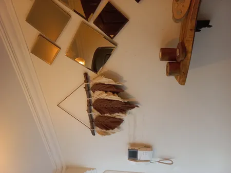 اویز بافتنی مدل برگ مکرومه