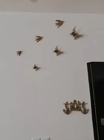 مجسمه برنزی دیواری مدل پرستو مجموعه 3 عددی