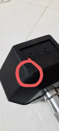 دمبل بدنسازی شش‌ضلعی 15 کیلوگرمی - دو عددی