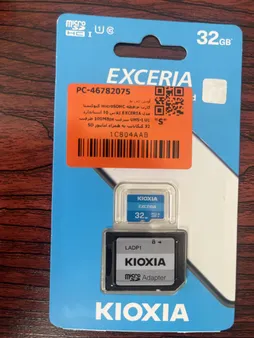 کارت حافظه‌ microSDHC کیوکسیا مدل EXCERIA کلاس 10 استاندارد UHS-I U1 سرعت 100MBps ظرفیت 32 گیگابایت به همراه آداپتور SD