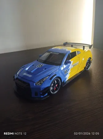ماشین بازی چه ژی مدل نیسان طرح GTR موزیکال دودزا کد CZ128ADT