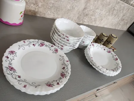 بشقاب خورش خوری پارس اپال مدل لیندا کد 124P بسته 6 عددی