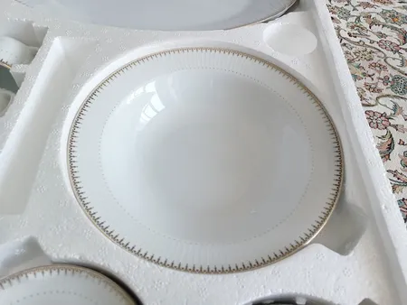 سرویس غذا خوری 102 پارچه چینی زرین ایران سری ایتالیا اف مدل Sepidar درجه عالی