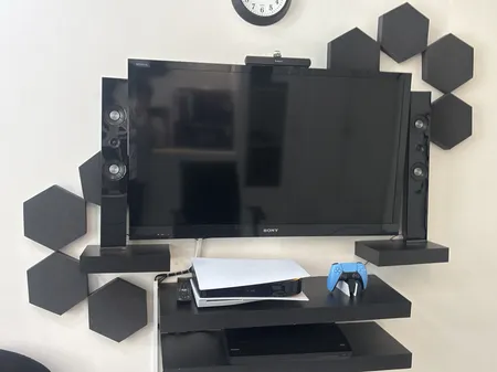 پنل آکوستیک اکوترپ مدل شش ضلعی hex12.12.4 بسته 24 عددی