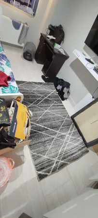 فرش ماشینی ساوین کد 4083 زمینه مشکی