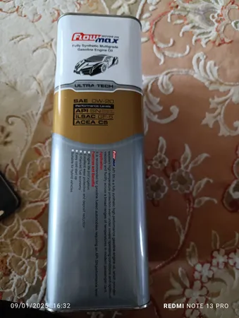 روغن موتور فلومکس مدل اولترا تک 0w20 حجم 5 لیتر