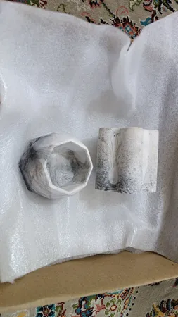 ست ۴ تکه جاشمعی و جاعودی بتنی کد 77