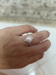 تجریه خرید انگشتر نقره زنانه جی تی ای مدل مروارید خور
