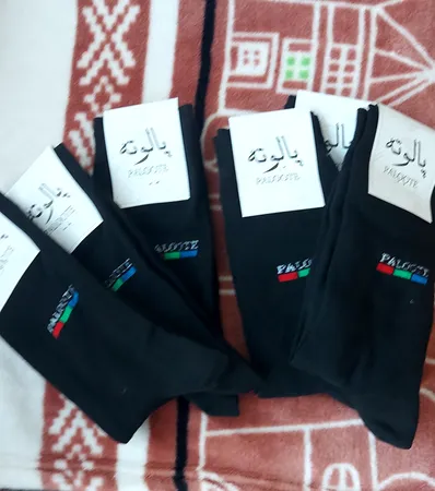 جوراب ساق بلند مردانه پالوته مدل PM-WIN-BLK-6666