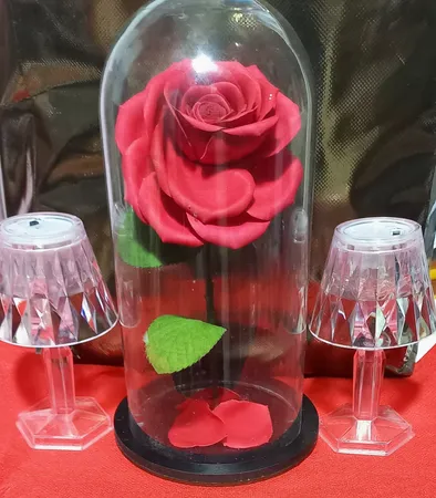 شمع ال ای دی مدل دیاموند طرح پایه دار مجموعه 2 عددی