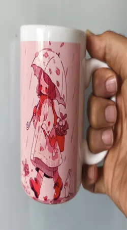 ماگ طرح دخترانه دختر کیوت کد wall-8255