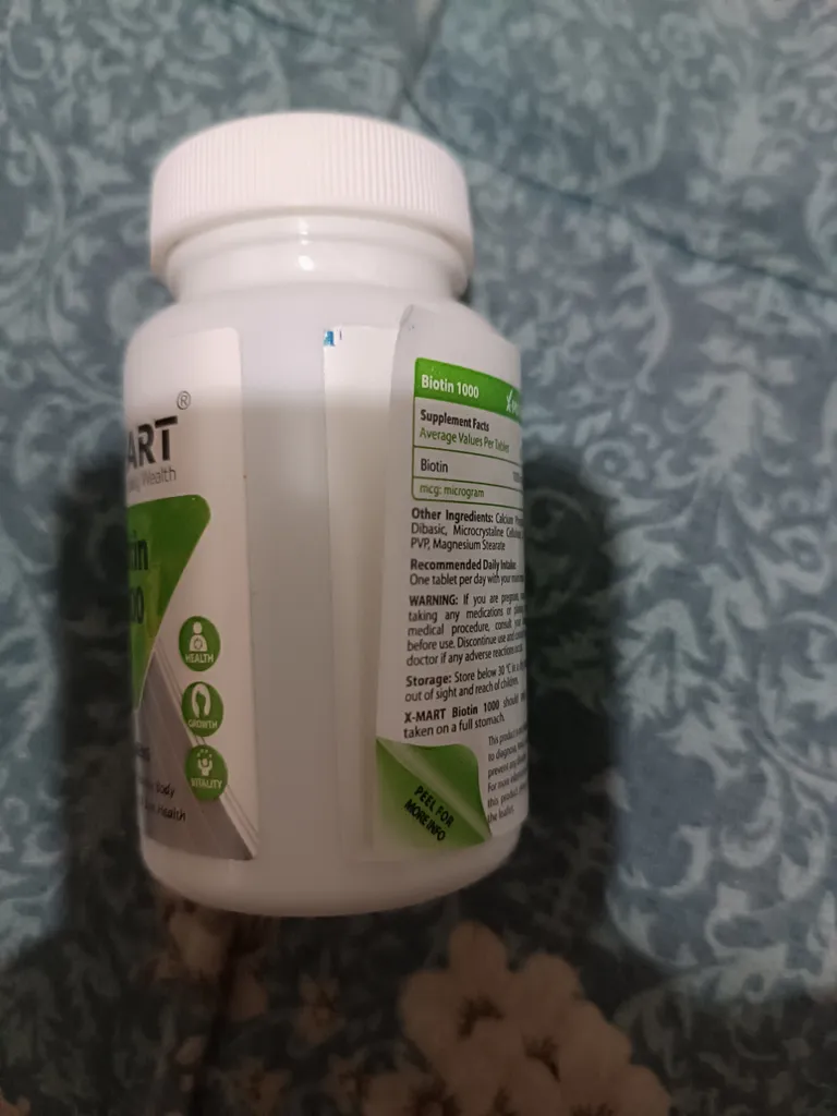 قرص بیوتین 1000 ایکس مارت بسته 60 عددی