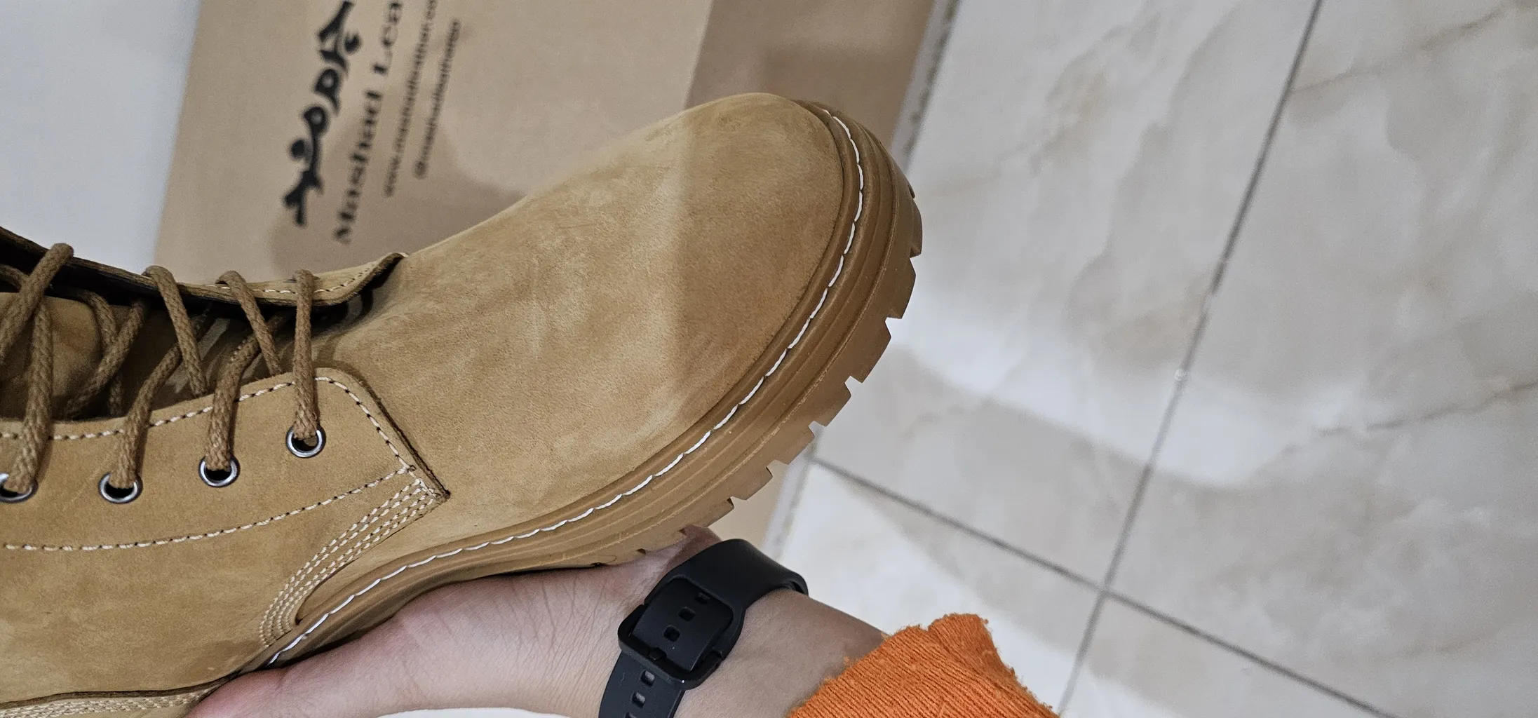 نیم بوت زنانه چرم مشهد مدل J2640-014