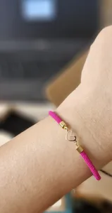 تجریه خرید دستبند طلا 18 عیار زنانه مدل قلب