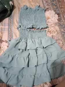 تجریه خرید ست نیم تنه و دامن زنانه مدل نخی تابستانه رنگ سبز