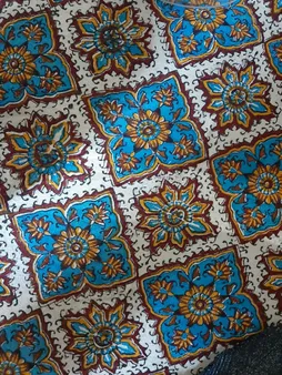 روتختي قلمكار عطريان طرح خشتي مدل G273