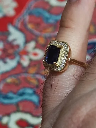 انگشتر زنانه مدل سنگ یاقوت کبود کد 3100