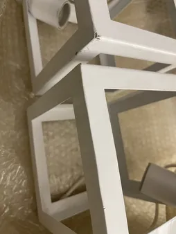 لوستر سه شعله مدل مکعبی کد 1030