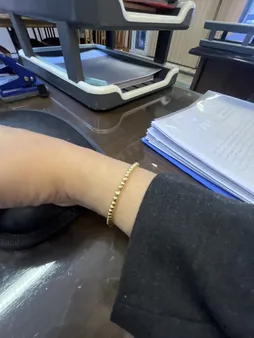 دستبند زنجیری طلا 18 عیار زنانه الی گالری مدل فول گوی اکسترا