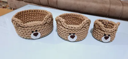 ارگانایزرکودک طرح خرسی مدل تریکو کد BEAR-02 مجوعه 3 عددی