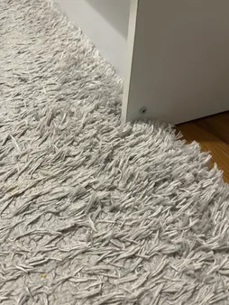 فرش ماشینی مدل شگی فلوکاتی طرح پرزبلند زمینه طوسی