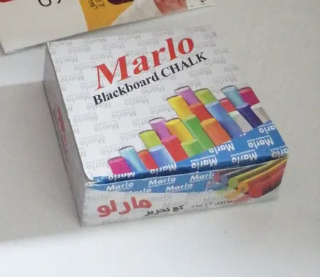 گچ رنگی مارلو مدل رنگینک بسته 12 عددی