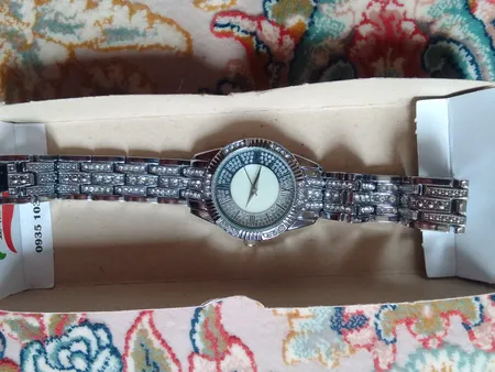 ساعت مچی عقربه ای زنانه مدل دیت جاست نگینی کد FULL-J-N1