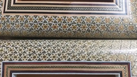 جعبه دستمال کاغذی خاتم کاری هنرلوکس کد p1