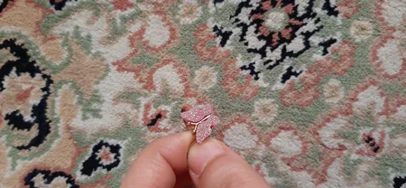 انگشتر دخترانه مدل پروانه کریستالی 149 رنگ صورتی