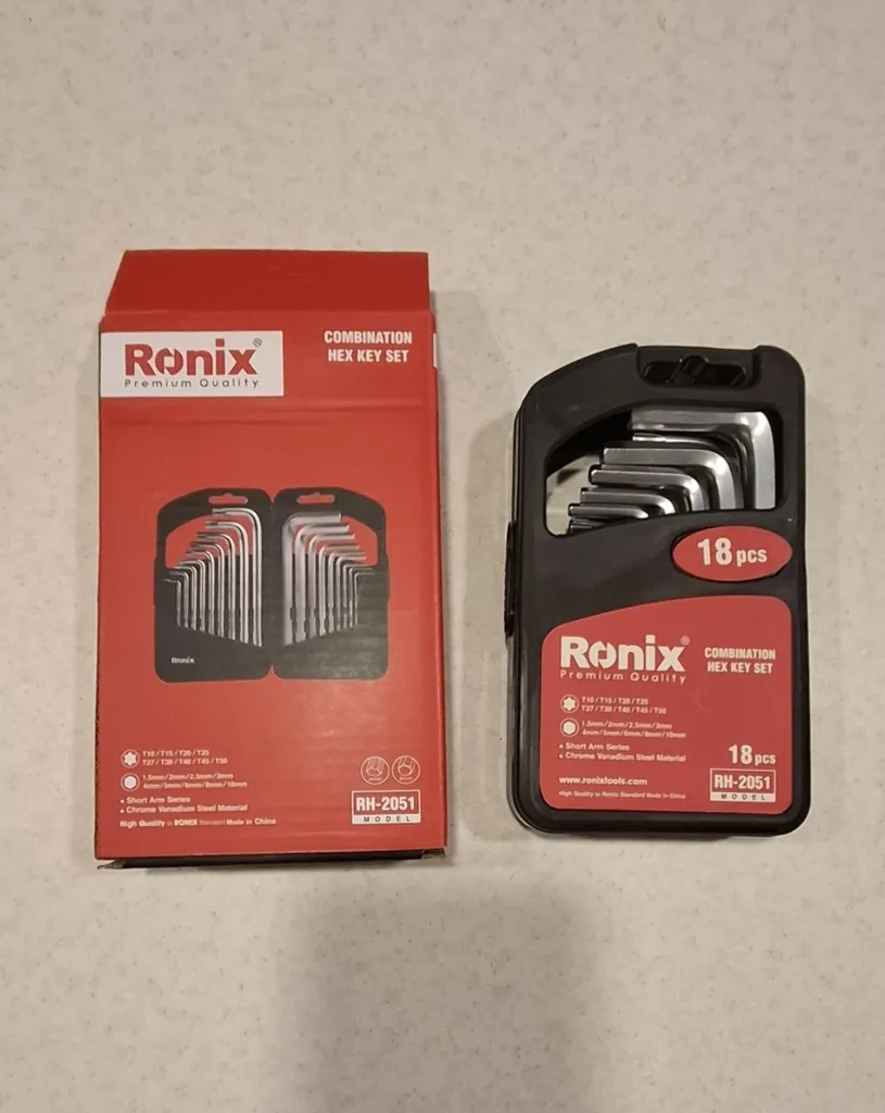 آچار آلن و ستاره ای رونیکس مدل 2051HEX-KEY مجموعه 18 عددی