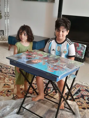 میز تحریر و صندلی طرح سگ های نگهبان