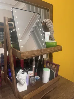 شلف رومیزی مدل دو طبقه چوبی کد 053