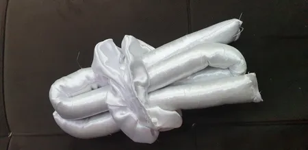 بیگودی مو مدل پرنسس طرح روبان به همراه کش مو بسته 2 عددی