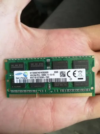 رم لپ تاپ DDR3L دو کاناله 1600مگاهرتز cl11 سامسونگ مدل PC3L-12800S ظرفیت 8 گیگابایت