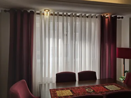 پرده پرندک مدل حریر ساده سایز 600X280 سانتی متر