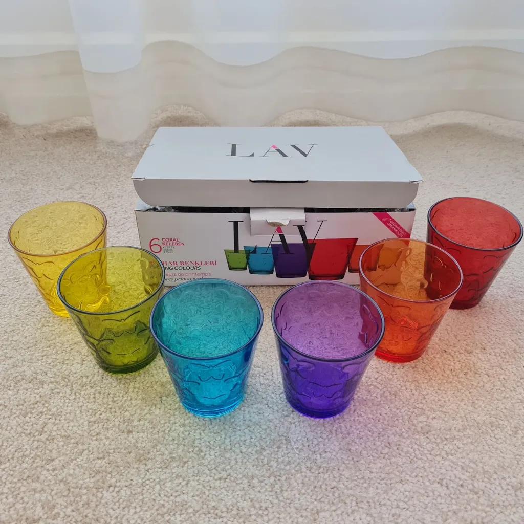 لیوان لاو مدل coral kelebek کد klb231 بسته 6عددی