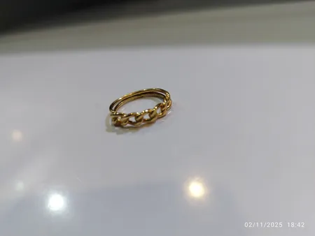 انگشتر طلا 18 عیار زنانه با طرح کارتیه کد 0916 سایز 54