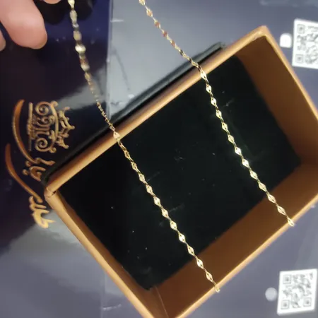 زنجیر طلا 18 عیار زنانه طلای مستجابی مدل کاملیا کد SH40