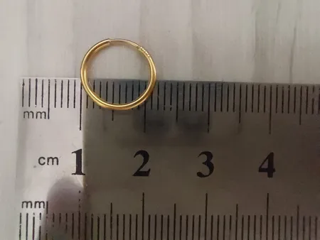 گوشواره طلا کم اجرت 18 عیار زنانه طلای ترنم مدل حلقه ای