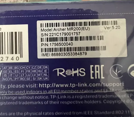 مودم روتر بی سیم 4G LTE تی پی-لینک مدل Archer MR200/AC750_Ver- 4