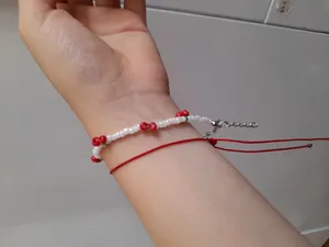 تجریه خرید دستبند دست‌ساز زنانه مدل آلبالو گیلاس کد CH7