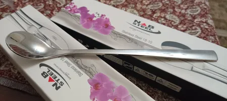 قاشق شربت خوری ناب استیل مدل Florence