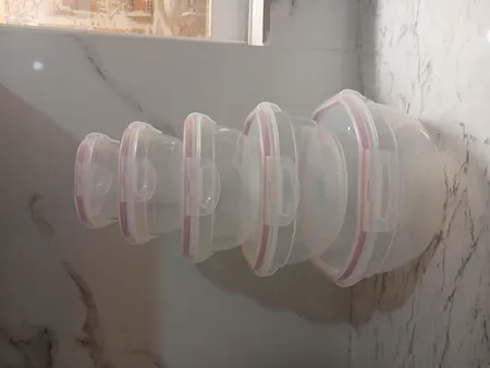 ظرف نگهدارنده ویرو پلاستیک مدل 307 مجموعه 5 عددی