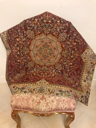 رومیزی ترمه نگین خاتم یزد طرح افشاری کد ZRSH