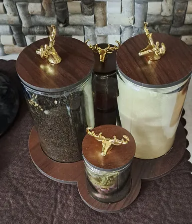 ست پاسماوری طرح گوزن کد 14226 مجموعه 4 عددی