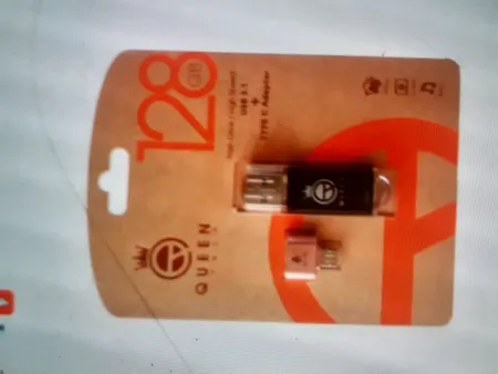 فلش مموری کوئین تک مدل QUICK USB3.1 ظرفیت 128 گیگابایت به همراه مبدل USB-C