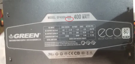 منبع تغذیه کامپیوتر گرین مدل GP500A-ECO Rev3.1